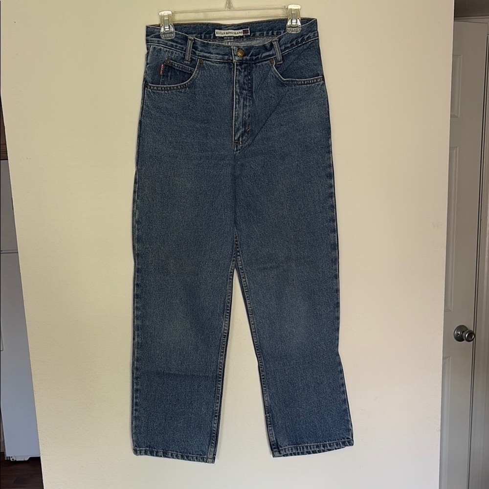 Bugle Boy Denim Jeans 18R Blue Vintage High Rise Straight Leg 100% Cotton